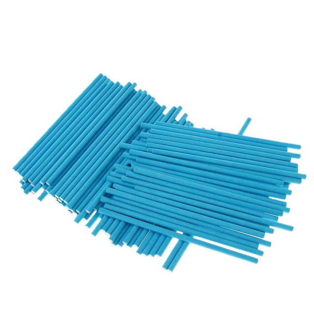 Palitos de papel Pop Lollipop Sunnimix 100 Piezas para DIY arte azul