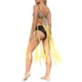 thumbnail image 6 of Seyurigaoka Women Summer Sexy Crochet Bikini Cover up, Cutout Beach Sleeveless Swimwear Hollow Out Tassels Summer Halter Dress, 6 of 8