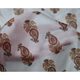 thumbnail image 4 of oneOone Silk Tabby Fabric Leaves & Paisley Block Print Fabric BTY 42 Inch Wide, 4 of 4