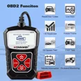 thumbnail image 2 of KONNWEI KW310 OBD2 Scanner Car Code Reader Full OBDII Functions, Black, 2 of 8