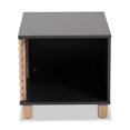 thumbnail image 5 of Baxton Studio Eckhart Modern and Contemporary Two-Tone Wood Cat Litter Box & House Dark Brown, Oak, 5 of 5