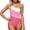 Hot Pink, variant on Solid Color Swimsuit Conservative Athletic Swimwear For Outdoor Water Sports And Beach