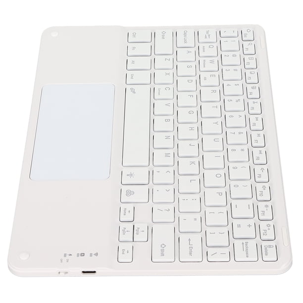 M Buder Teclado Inalámbrico con Panel Táctil 25.4 cm / 10 inches RGB Blanco