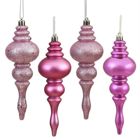 Vickerman 7 Mauve 4-Finish Finial Ornament 8 per Box