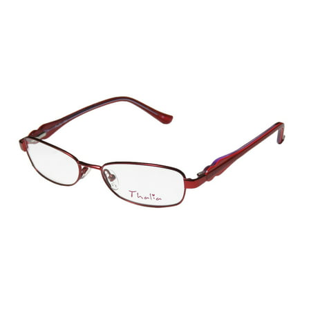 New Thalia Fiel Childrens/Kids/Girls Designer Full-Rim Red Upscale For Girls Teens In Style Frame Demo Lenses 47-15-125 Flexible Hinges Eyeglasses/Eye Glasses