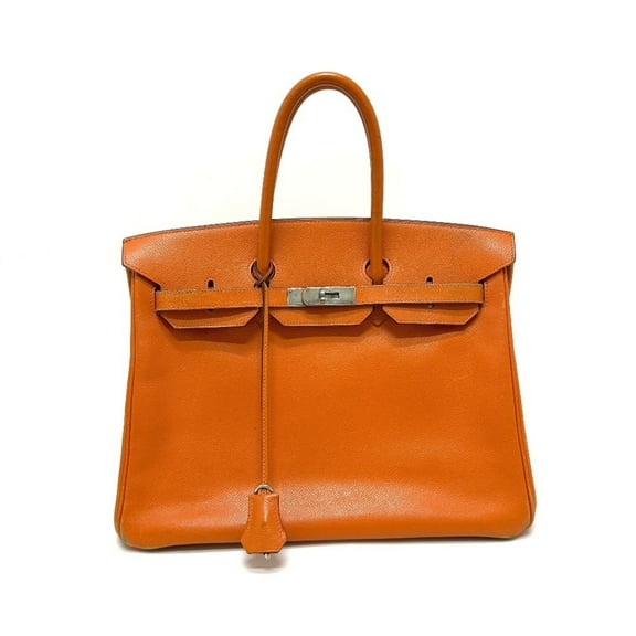 Pre-Owned HERMES Birkin 35 bag, handbag, Epsom leather, women's, orange (Fair)