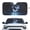 Blue Glowing Butterfly, variant on XYZCANDO Car Windshield Sun Shade with Tropical Sunset Palm Decoration , Foldable Jumbo Sunshade with Carry Bag for Summer Road Trips and Vehicle Protection