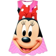 Robe d'été pour filles 2022 mode Disney Minnie Mickey Mouse robe de princesse douce enfant en bas âge bébé enfants vêtements pour enfants pour fille