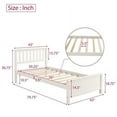 thumbnail image 3 of Harper & Bright Designs Twin Size Wood Platform Bed, White, 3 of 9