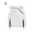 thumbnail image 3 of Sonducket de cintura alta de verano para mujer, fiesta para niñas, banquete, viaje, senderismo, escuela, faldas de algodón a la moda, Prendas para la parte inferior del cuerpo Blanco S, 3 of 6