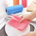thumbnail image 2 of DEBGFS Non-woven Fabric Kitchen Cleaning Towel Duster Cloth Tableware Dish Washing Rag,Yellow, 2 of 6