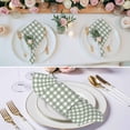 thumbnail image 2 of Sage Green Buffalo Plaid Cloth Napkins, Farmhouse Green White Checkered Washable and Reusable Dinner Napkins Set of 4, Table Napkin for Kitchen Party Birthday Wedding Hotel Housewarming 20"x20", 2 of 8