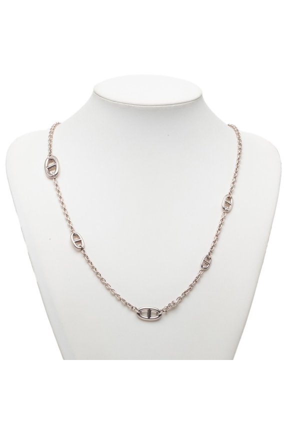 Pre-Owned Hermes Chaine d'Ancre Farandole 120 Long Necklace SV925 Silver Men's HERMES