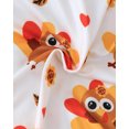 thumbnail image 6 of KIMI BEAR Newborn Baby Girl Thanksginving Day Outfit Set 6-12 Months Clothes Ruffle Long Sleeves Turkey Romper Top Flared Pants with Headband 3pcs Clothing Brown, 6 of 6