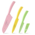 thumbnail image 4 of Juego de Cuchillos hecef de 3 Piezas con Fundas, Recubrimiento Antiadherente - Multicolor, 4 of 8