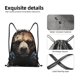 thumbnail image 4 of Fotbe Urban Bear With Headphones Bolsa Mochila con Cordón Estampada, Bolsa de Gimnasio Deportiva, Bolsa Cinch, Bolsa con Cordón para Hombres y Mujeres-Small, 4 of 6