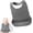 gray, variant on Adult Bib,Washable Silicone Adult Bib Waterproof Adult Eating Bib Reusable Dirty-proof Apron with Pocket for Elderly Senior