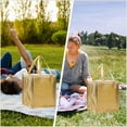 thumbnail image 5 of Minkissy Shopping Insulated Bag Non Woven Fabric Golden 1Pcs 14.6x13x11.8in, 5 of 8