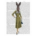 thumbnail image 2 of Fab Funky 20x24 Black Ornate Wood Framed with Double Matting Museum Art Print Titled - Rabbit In Mustard Dress, 2 of 4