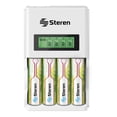 thumbnail image 1 of Cargador Inteligente Steren CRG-200 Incluye 4 Pilas AA R2U 2100 mAh, 1 of 4