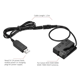 thumbnail image 2 of Batería ficticia 3X -E8 con cable adaptador USB de banco de energía de CC de repuesto para LP-E8 para cámaras DSLR 550D 600D, 2 of 8