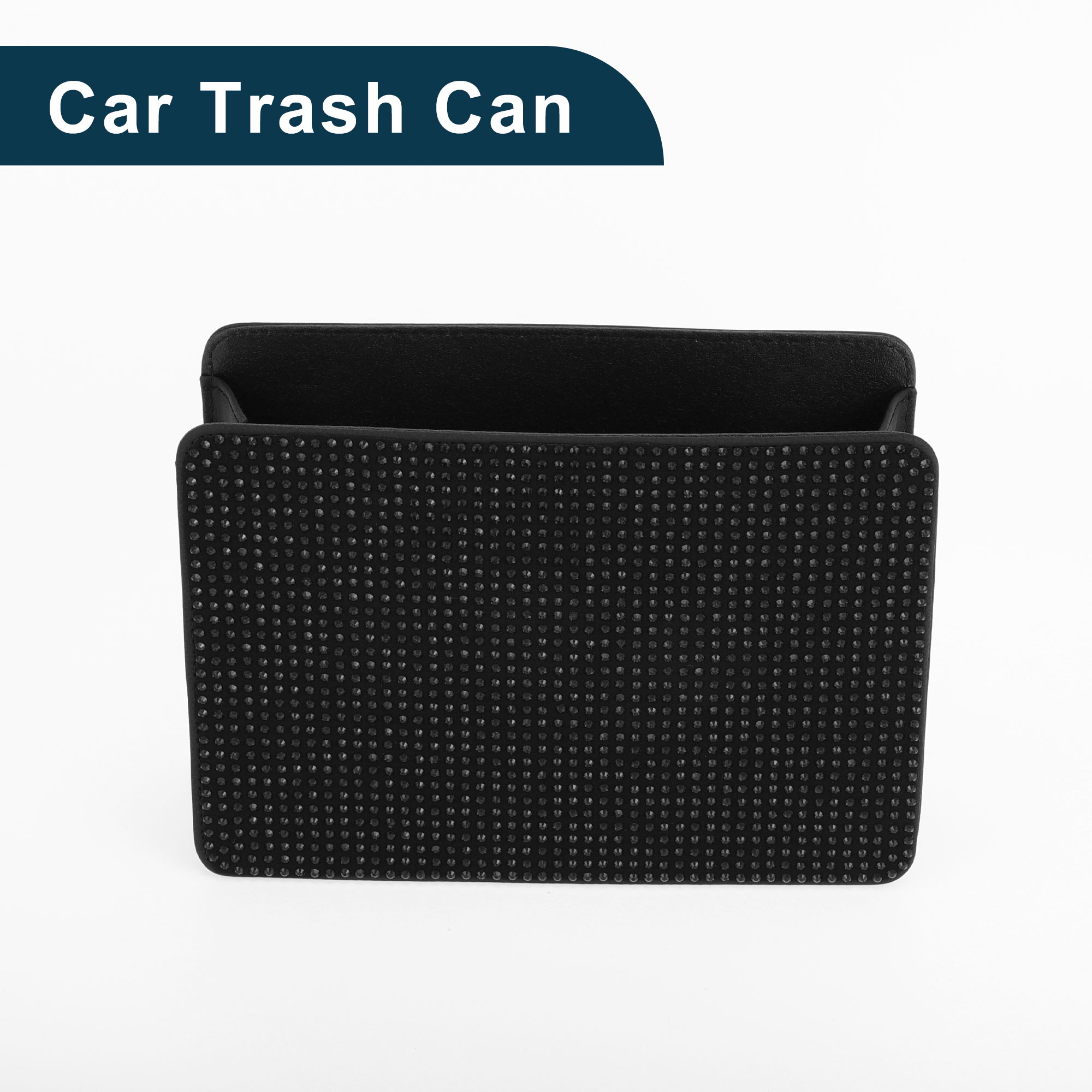 Unique Bargains Car Trash Can Seat Back Bin Black 1 Pc 7.9"x2.8"x5.5"