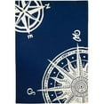 thumbnail image 1 of Homefires PPS-HF044E 5 x 7 Pieds Compas Marin Espace Extérieur Intérieur Rug&44; Bleu, 1 of 1