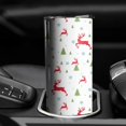 thumbnail image 3 of 20oz White Christmas Reindeer and Tree Pattern Skinny Tumblers Stainless Steel Tumbler with Lid and Straw,Vacuum Insulated Double Wall Travel Tumbler Cups with Cleaning Brush for Coffee,Tea, 3 of 6