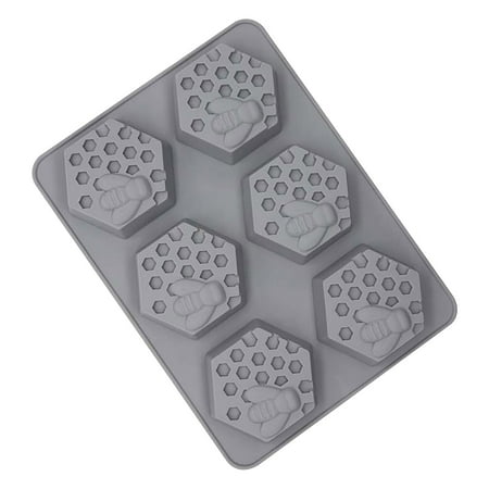 

Baking Accessories Bakery Supplies 6-hole Honeycomb Honeycomb Chocolate Mooncake Mold DIY Baking Tool Gray