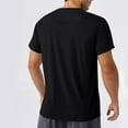 thumbnail image 4 of Coorders George Mens Lightweight Workout Tops, Relaxed Stretch Short Sleeve Shirt Big and Tall Mens Summer, Black, Size L, 4 of 8