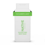Native Natural Body Wash, Cucumber & Mint, Sulfate Free, Paraben Free 18 fl oz