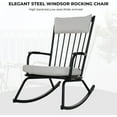 thumbnail image 3 of Grand Patio Windsor 3-Piece Outdoor Steel Bistro Sets with Gray Cushions, Black, 3 of 7