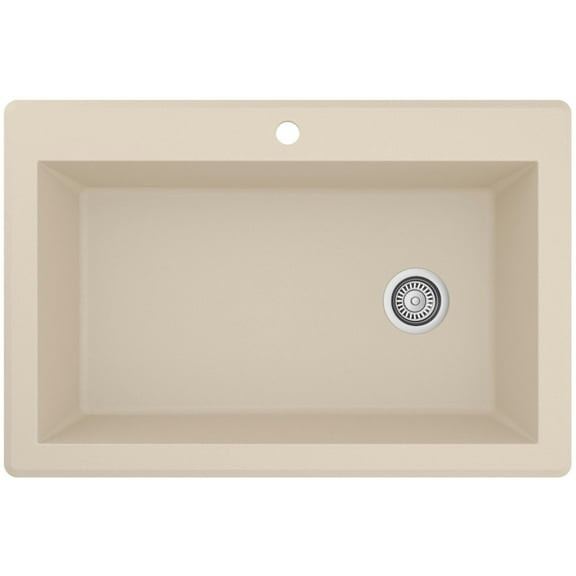 Karran Usa Qt-670 Quartz Qt 33" Drop In Single Basin Quartz Composite Kitchen Sink - Beige