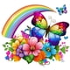 thumbnail image 1 of 5D Bricolaje Taladro Diamante Pintura Iris Mariposa Y Del, 1 of 9