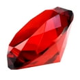 thumbnail image 2 of Big 100mm Ruby Red Glass Crystal Giant Diamond Jewel Paperweight, 2 of 4
