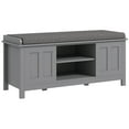 thumbnail image 2 of HOMCOM Shoe Rack Bench for Entryway with Cushion, Sliding Doors, 10 Pairs, 2 of 9