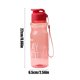 thumbnail image 3 of Botella de agua de gran capacidad de 550 ml con asa - tapa abatible a prueba de fugas, portátil para deportes y acampada, vaso de plástico de 18,6 oz en negro, azul, rojo, verde, 3 of 6