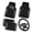 Black, variant on CAR GRAND Leather Steering Wheel Cover and Waterproof Carpet Car Floor Mats,Universal Fit Combo Pack Sedan,SUV,Cars, 14.5" to 15" Sporty Anti-Slip Red