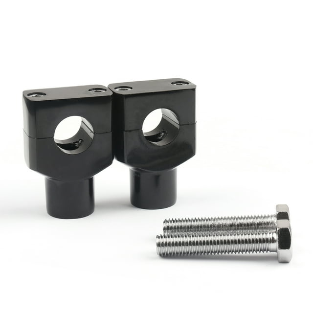 7/8″22mm Motor Aluminium Handle Bar Mount Risers Clamp For ATV Quad Dirt Black