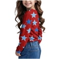 thumbnail image 3 of Toddler Girls Cute Long Sleeve Shirts Kids Loose Soft Star Printed Crewneck Tunic Tops 2025 Spring Fall Casual Tees Blouses 3-14 Years, 3 of 6