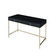 thumbnail image 3 of Writing Desk with 2 Storage Compartments Black and Gold - Saltoro Sherpi, 3 of 5