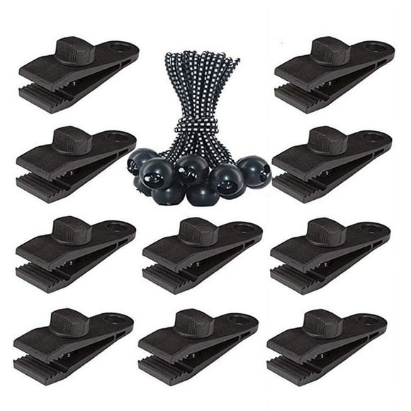 HEIBIN 10pcs Tarp Clips, Tent Clip Tarp Clips, Accessories for Camping Activities