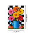 thumbnail image 4 of JOOCAR Linen Garden Flag with Gerbera Daisies and Butterflies for Spring Summer Home Outdoor Garden Yard Door Decor 12x18 inch, 4 of 5