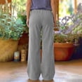 thumbnail image 7 of Edvintorg Pants for Women Elastic Waisted Loose Casual Trouser Fall Winter Wide Leg Fleece Pant Women Clothing Gray S-2XL, 7 of 7