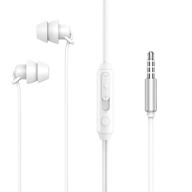 Inteprter Auriculares antirruido para dormir Auriculares anti-pliegue Auricular Doble 3.5 mm Blanco Type3 NO3