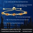 thumbnail image 2 of 18K Yellow Gold Plated Silver Orange Red Madeira Citrine and White Lab Grown Diamond Tennis Bracelet for Women (3.52 Cttw, Gemstone Birthstone, Oval 7x5MM, Fully Adjustable up to 9 inch), 2 of 4