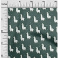 thumbnail image 1 of oneOone Georgette Viscose Teal Green Fabric Sheep Craft Projects Decor Fabric Printed By The Yard 42 Inch Wide, 1 of 4