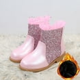 thumbnail image 2 of XIMIN Toddler Riding Boots Girls Princess Rhinestone Sparkly Boots Ponited Toe Mid Calf Ankle High Booties Mid-Calf Dress Up Party Boot, 2 of 7