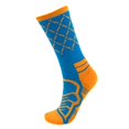 thumbnail image 1 of Brybelly SSOC-007M Basketball Compression Socks, Blue & Orange - Medium, 1 of 6