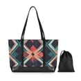 thumbnail image 7 of FORMRS Canvas Laptop Tote Bag for Women with 15.6" Computer Compartments Shoulder Handbag, Green Abstract, 7 of 7